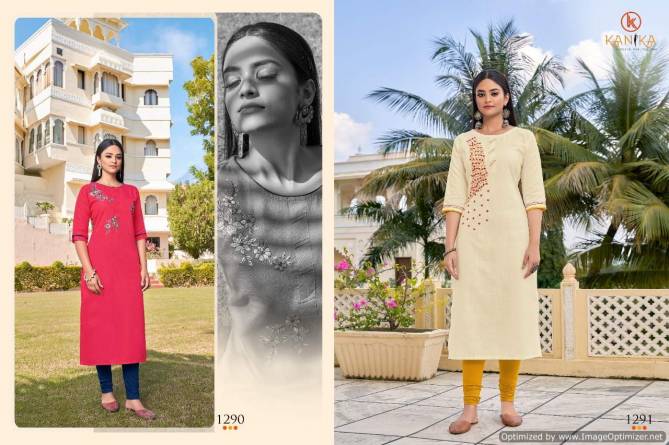 Kanika Aditi 11 Latest Fancy Ethnic Wear Silk Embroidery Kurti Collection